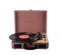 PRIXTON VC400 - Platine Vinyle Vintage - Tourne Disque Vinyle - Lecteur de Musique Via Bluetooth et USB - 2 Haut-parleurs intégrés - Design valisette (Mocha Mousse)