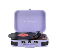 Prixton Platine vinyle PRIXTON VC600 – Bluetooth et USB, 2 haut-parleurs intégrés, mallette, lilas