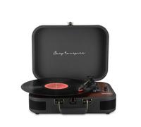 PRIXTON VC600 Tourne-Disque Vinyle Vintage, Lecteur de Musique Bluetooth et USB, 2 Haut-parleurs intégrés Motif Valise (Gris foncé)