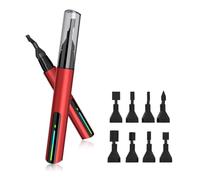 Priyyiu Ponceuse Alternative, Mini Ponceuse, Stylo de Ponçage Électrique à Chargement USB avec Tête de Ponçage 8 Pièces et Papier de Verre Auto-Adhésif et Facile à Utiliser