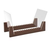 Priyyiu Support de Stockage de Disques Vinyle Grande Capacité ExtréMitéS Acryliques PréSentoir en Bois LP Vinyle Album Support de Bureau