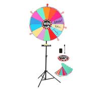 Prize Wheel Spinner Game - Roulettes de récompense de table réglables, tableau réutilisable effaçable à sec pour fête, carnaval, salle de classe, événement | Outil compact portable pour