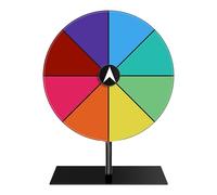 Prize Wheel, Standing Game Disk, Erasable Wheel of Fortune, Acrylic Durable Build, Easy Spin Design, Carnivals Festivals Parties, 24 inches Multicolor, 1 Piece