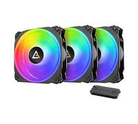Antec Kit 3 ventilateurs boîtier Prizm X 120 ARGB 3+C – 3×120mm, 500–2000 RPM, Contrôleur, Noir