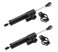 PRIZOM 2X Amortisseur de Direction Universel Stabilisateur de Linéaire Inversé Commande Sûre CNC pour MT09 MT07 YZF R1 R6 Noir