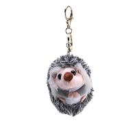 PRIZOM en Peluche Hérisson Pendentif Mobile Pompon Hérisson Pendentif Anneau en Peluche Gris Anime Cadeaux en Fourrure