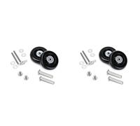 PRIZOM Roues de Rechange pour Valise à Bagages 60 mm x 18 mm, Kits de Réparation de Roulements de Roulettes Pivotantes En Caoutchouc, 2 de 4