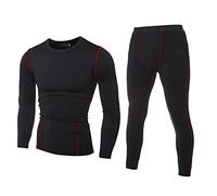 PRJN Homme Compression Slip Sèche Rapide Sport T-shirt Cyclisme Leggings pour Short Élastique Legging de Fitness Séchage Rapide T-shirt de Sport à Manches Longues - - XXL