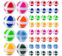 Prmape 40 Pièces Balles Collantes pour Jeu, 3.4cm Balles de Fléchettes, 8 Couleurs Jeu de Flechette Balle pour Fête Intérieurs Extérieurs Enfant Fête Jouets