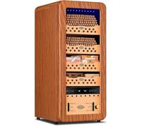 PRMTYUP Cave à Cigares avec Refroidissement, Chauffage Et ContrôLe De L'Humidité, Cave à Cigares éLectrique d'une Capacité Allant Jusqu'à 500 Cigares, Armoire à Cigares,01