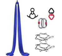 PRMTYUP Hamac AéRien, BalançOire De Yoga AéRienne, Hamac De Danse Acrobatique, Hamac De Yoga AéRien, éQuipement De Yoga AéRien, Kit De MatéRiel De Soie AéRienne,C,8M*1.5M