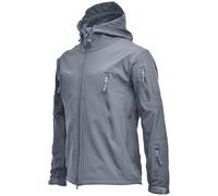 PRMTYUP Vestes Softshell Militaires, Veste Tactique Militaire pour Homme, Vestes Softshell Tactique ImperméAble pour L'ExtéRieur (Hiver), Vestes De Chasse avec Capuche,001,L