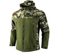 PRMTYUP Vestes Softshell Militaires, Veste Tactique Militaire pour Homme, Vestes Softshell Tactique ImperméAble pour L'ExtéRieur (Hiver), Vestes De Chasse avec Capuche,015,M