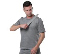 PRMTYUP VêTements Anti-Coupures Et Anti-Perforations, RéSistant Aux Coupures, Aux Coups De Couteau Et Aux Perforations, Gilet Anti-Perforation à Manches Longues,Short Sleeved,L