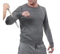 PRMTYUP VêTements Anti-Coupures Et Anti-Perforations, VêTements De Protection De Niveau 5, T-Shirt De SéCurité à Manches Longues RéSistant Aux Coupures, pour Les Forces De L'Ordre,Long Sleeved,XXL