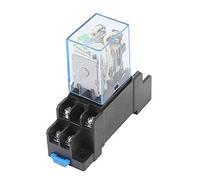 PRNDKYQZ Lot de 10 Relais de Puissance électromagnétiques à Bobine DC 12 V 10 A avec Base DTF08A