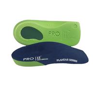 PRO 11 WELLBEING Lot de 2 paires de semelles orthopédiques 3/4 avec talonnette Poron qui s'adaptent à la plupart des chaussures (42/45, vert)