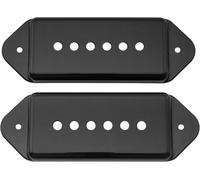 Pro 49,2mm P90 Dog Ear Short/Low Position Capot Micro Manche for USA USA Les Paul/Vintage Style Epiphone, Noir (Lot de 2)