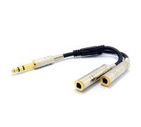 Pro 6,35 mm Stéréo Jack Diviseur câble Adaptateur Cordon Fiche vers 2 x Femelles