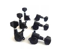 Pro 6 Inline Guitar Locking Tuners for Fender Strat Tele Style, Black