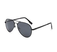 Pro Acme Petites Lunettes de soleil Polarisées d'Aviateur pour Adulte avec Petit Visage et Cadet, 52mm (Black Frame/Black Lens)