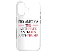 Pro America Anti Trump Hate Lies Resist Sign Anti Trump Flag Coque pour iPhone 17