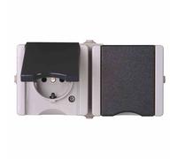 Pro Aqa Prise Double Prise Humide Prise Extérieure Ap Ip44 Anthracite