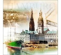 Pro-Art-Bilderpalette g1238a Tableau Mural Impression gi Motif Hambourg III 30 x 30 cm, Multicolore, 50 x 50 cm
