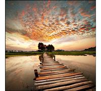 Pro-Art-Bilderpalette g1553a Tableau Mural Impression gi Motif Vue colorée 30 x 30 cm, Multicolore, 70 x 70 cm