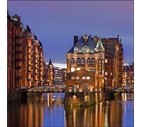 Pro-Art-Bilderpalette g1564a Tableau Mural Impression giclée Motif Ville d'entrepôts de Hambourg 30 x 30 cm, Multicolore, 30 x 30 cm