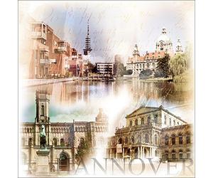 Pro-Art-Bilderpalette g1732a Tableau Mural Impression gi Motif Hanovre 30 x 30 cm, Multicolore, 30 x 30 cm
