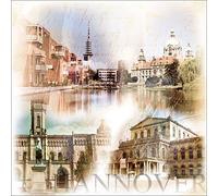 Pro-Art-Bilderpalette g1732a Tableau Mural Impression giclée Motif Hanovre 30 x 30 cm, Multicolore, 30 x 30 cm