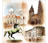 Pro-Art-Bilderpalette g1733a Tableau Mural Impression giclée Motif Hanovre 30 x 30 cm, Multicolore, 30 x 30 cm