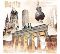 Pro-Art-Bilderpalette g5109a Tableau Mural Impression giclée Motif Berlin 30 x 30 cm, Multicolore, 30 x 30 cm