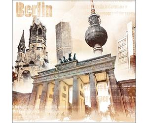 Pro-Art-Bilderpalette g5109a Tableau Mural Impression giclée Motif Berlin 30 x 30 cm, Multicolore, 30 x 30 cm