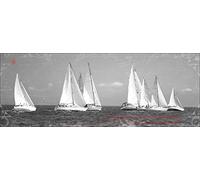 Pro-Art-Bilderpalette gla1111 C Cadre Mural en Verre avec Texte 'Boat Race Course' 80 x 30 cm