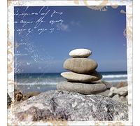 Pro-Art-Bilderpalette gla122b Meditation I Cadre Mural en Verre Motif Galets Décoration Murale Dimensions 50 x 50 cm