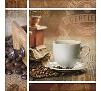 Pro-Art-Bilderpalette gla333a Coffee Impressions I Cadre Mural en Verre Motif Tasse de café Dimensions 30 x 30 cm
