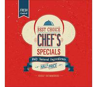 Pro-Art-Bilderpalette gla931d Chef's Special Cadre Mural en Verre avec Texte en Langue Anglaise Dimensions 20 x 20 cm