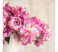 Pro-Art-Bilderpalette gla940a Sweet Peony III Cadre Mural en Verre Motif pivoines Dimensions 30 x 30 cm