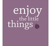 Pro-Art-Bilderpalette gla996d Enjoy The Little Things Cadre Mural en Verre avec Texte en Langue Anglaise Dimensions 20 x 20 cm