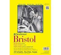 Pro-Art-Bilderpalette Strathmore Bristol Papier vélin Papier Pad 9 x 30,5 cm, 20 Feuilles