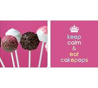 Pro Art glaset2d843791 Mix & Match Cakepops Lot de 2 Impressions sous Verre 20 x 20 cm