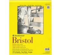 Pro-Art Strathmore Bloc De Papier Bristol Lisse 27,9 Cm X 35,6 Cm, 20 Feuilles