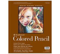 Strathmore Pro-Art Bloc de Papier Spirale pour Crayons de Couleur 28 x 35,6 cm, 30 Feuilles, Blanc, 28 x 35,6 cm