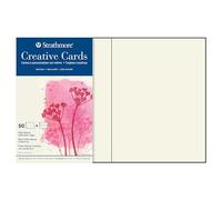 Pro-Art Strathmore Lot de 50 cartes et enveloppes 12,7 x 17,5 cm 50 kg Motif plage de palmier Blanc