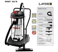 Pro - Aspirateur eau et poussières en inox 3600W (3 moteurs) 65L 195l/s - WINDY 365 IR Lavor