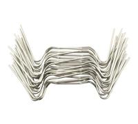 Pro Bamboo Kitchen Lot de 50 clips de fixation de panneau de vitrage de serre de type W Épais en acier inoxydable Clous de jardinage Fleuriste Porte Rideau Abat-jour Pare-brise Clips de fixation pour