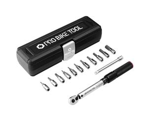 PRO BIKE TOOL 1/4 Jeu de ynamométrique - Kit d'entretien pour vélos de Route et de Montagne - Comprend des Douilles Allen et Torx - clés dynamométriques ynamométrique vélo - 2 to 20 Nm