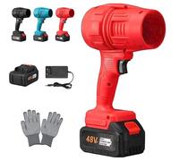 Pro Blower, Cordless Leaf Blower Handheld, High-Power Handheld Blowers for Yard, Patio, Car Cleaning & Drying, Snow Removal (Red)